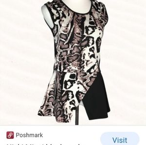 Nicki Minaj Front Snake Skin Print Top Sz Medium